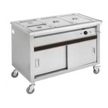 四格带轮保温汤池柜